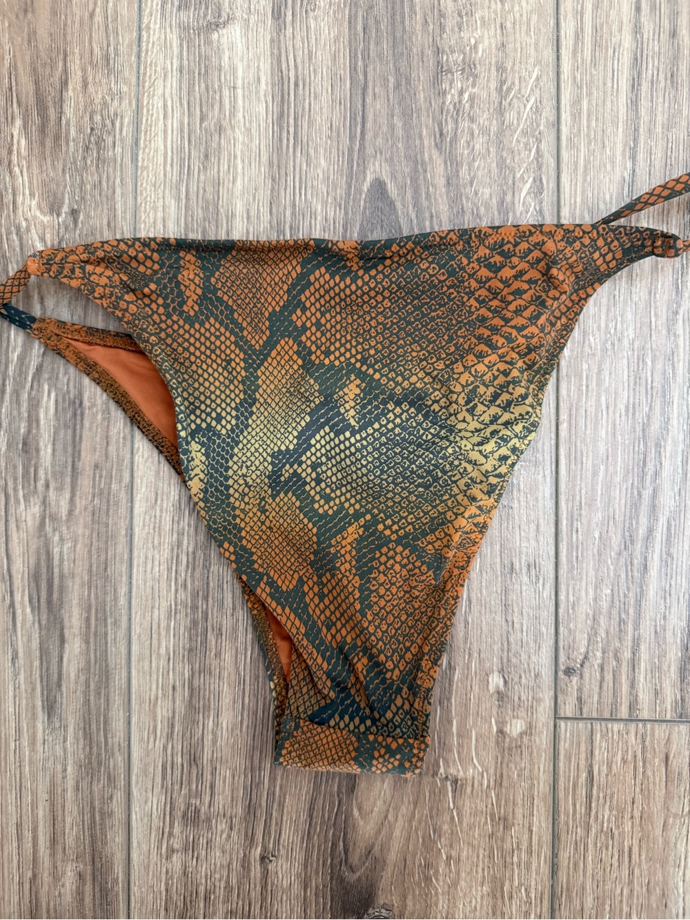 SKIMS Snake-Print Triangle Bikini Top and Tie-Side Bottoms - Picture 3 of 8